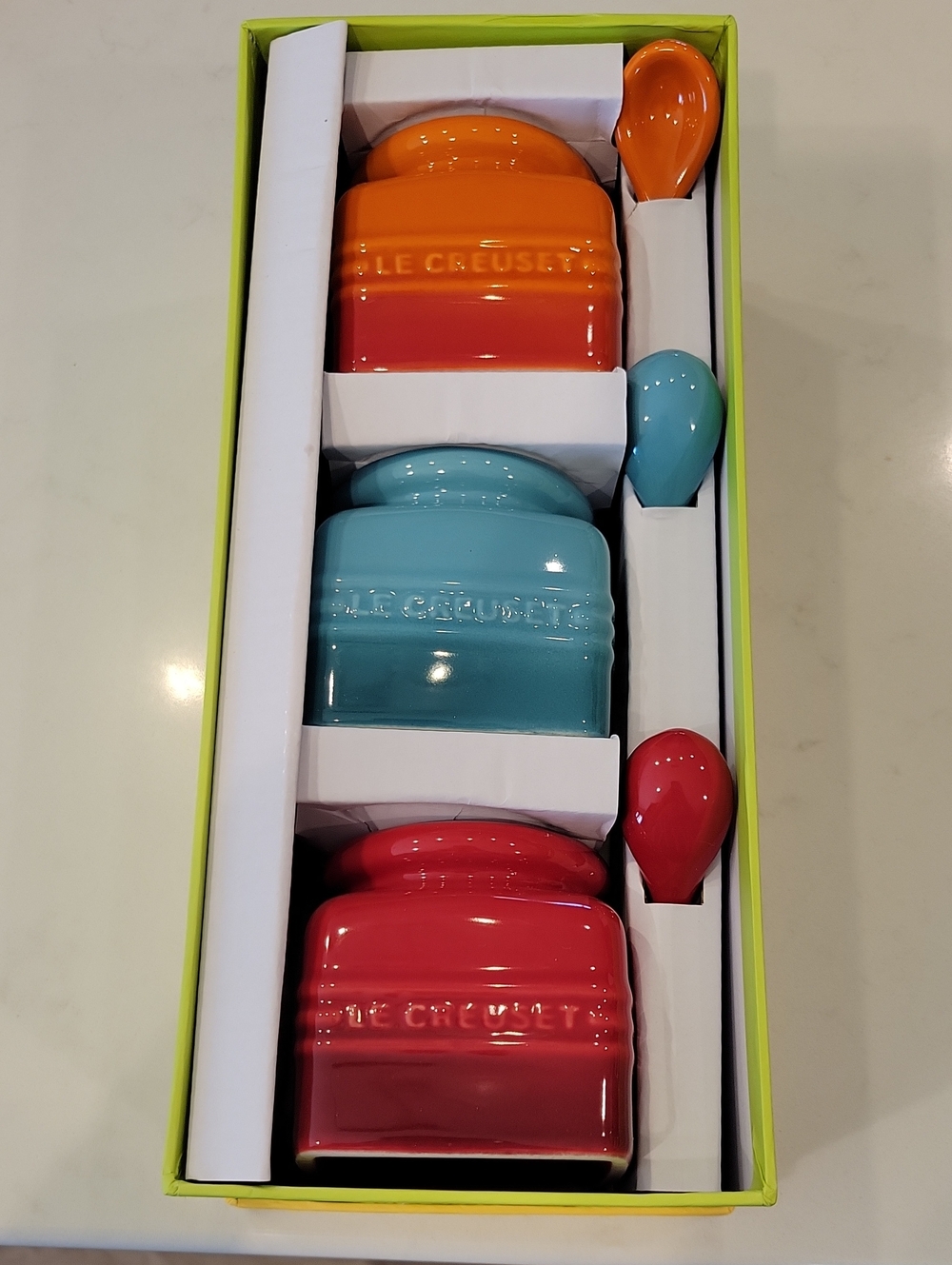 Le Creuset Rare New In Box Spice Seasoning Set With Tray